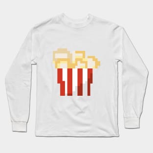 Pixel Art - popcorn Long Sleeve T-Shirt